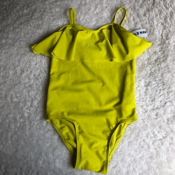Old Navy Other - 5T  Old Navy ruffle one piece yellow swimsuit NWT